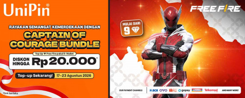 Promo Spesial Kemerdekaan Free Fire Hadir di UniPin, Diskon hingga Rp25.000!